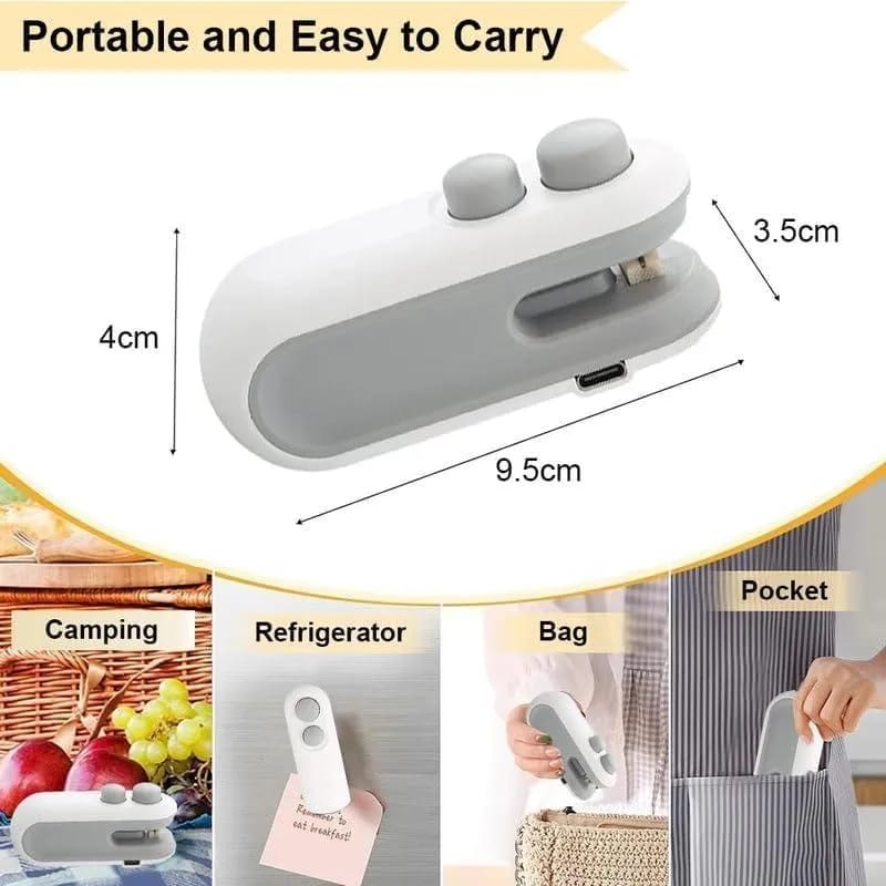 Mini Portable Heat Bag Sealing Machine | USB Rechargeable Food Bag Sealer