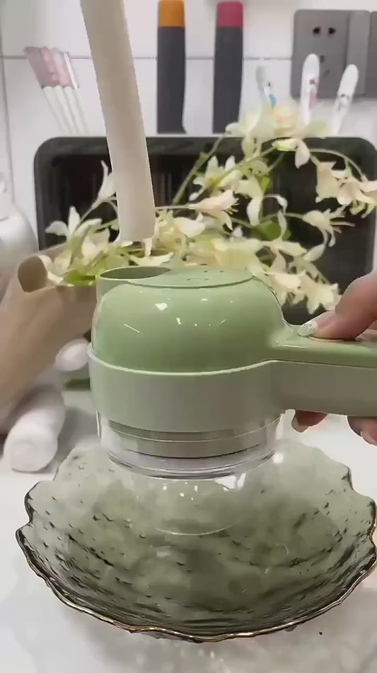 4-in-1 Multifunctional Portable Wireless Vegetable Processor – Electric Vegetable Cutter